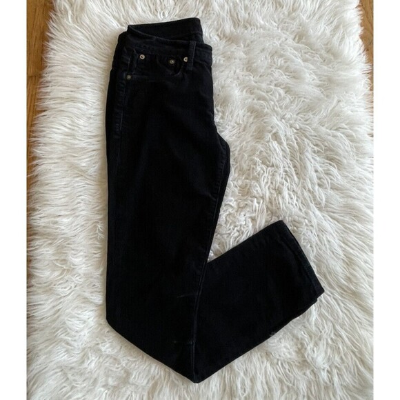 Helmet Lang Size 25 Black Skinny Straight Leg Corduroy Pants 28x26.5 - Picture 3 of 12